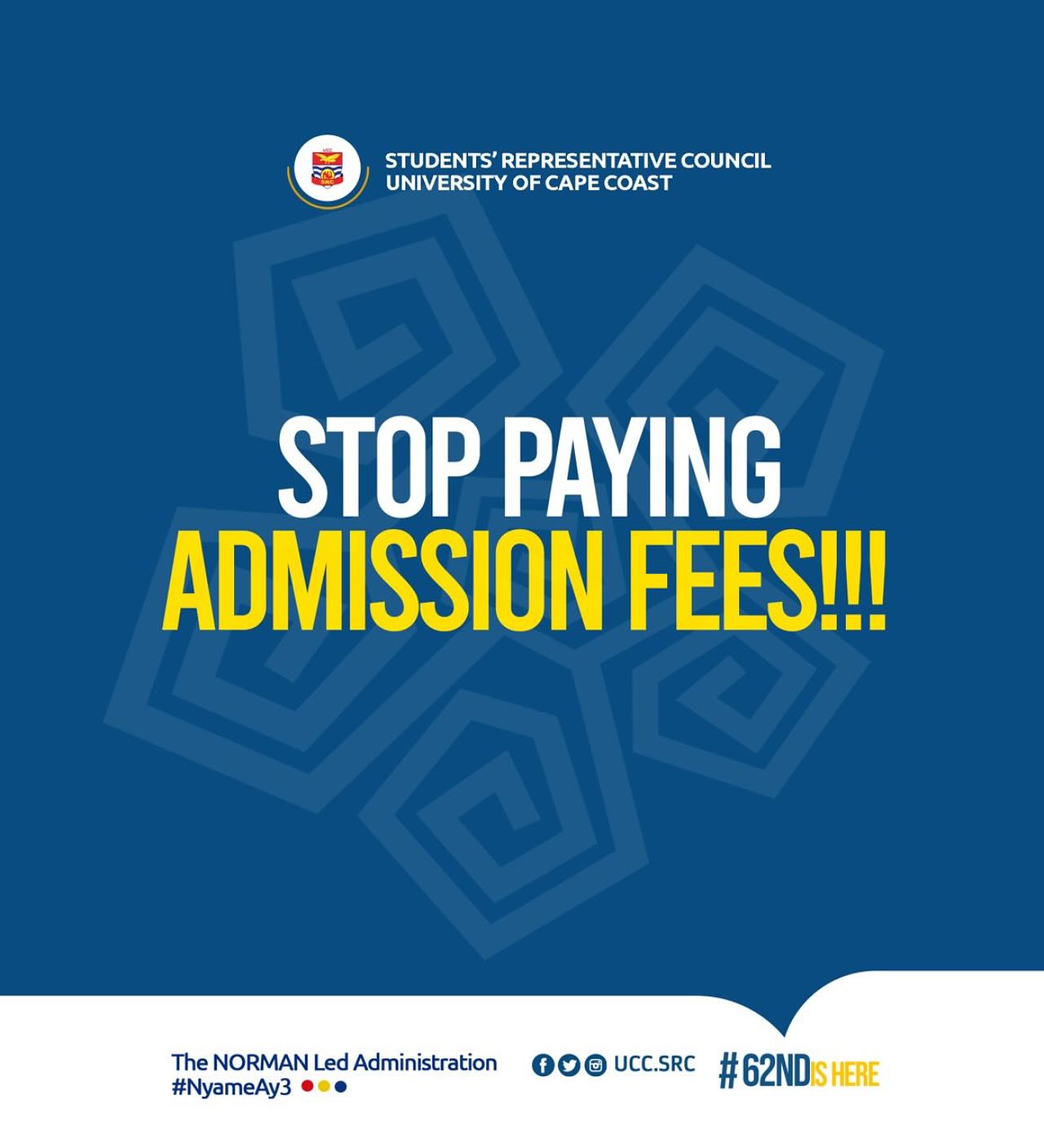 Level 100 students of UCC ordered to stop paying fees