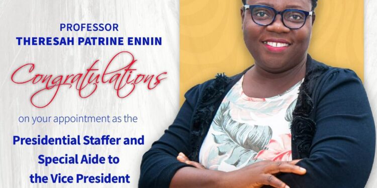 UCC congratulates Prof. Theresah Patrine Ennin on appointment as Special Aide to the VP – Check Here!
