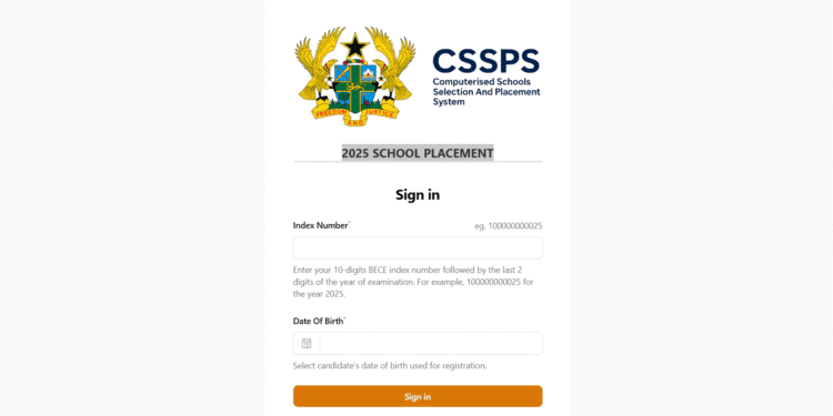 2025 School Placement Website Homepage