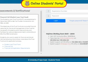UCC Online Students' Portal