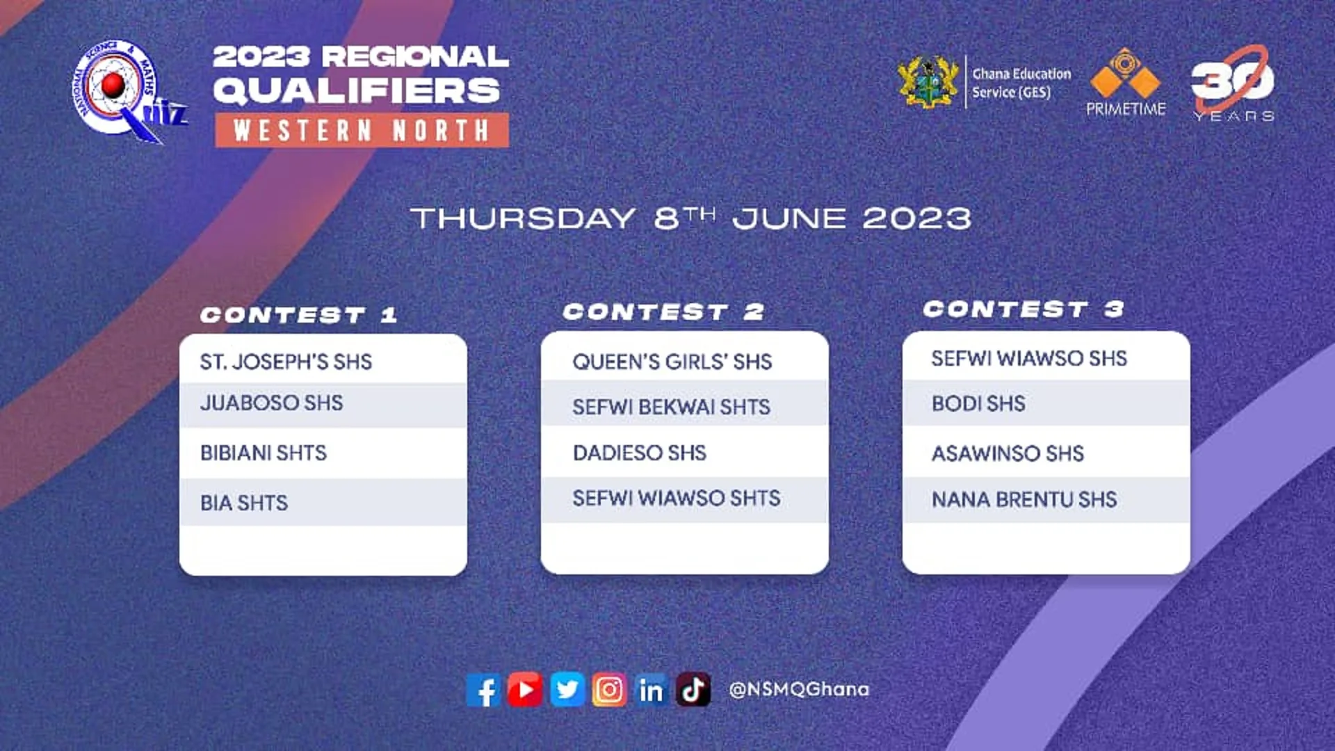 Western North Region Schedule