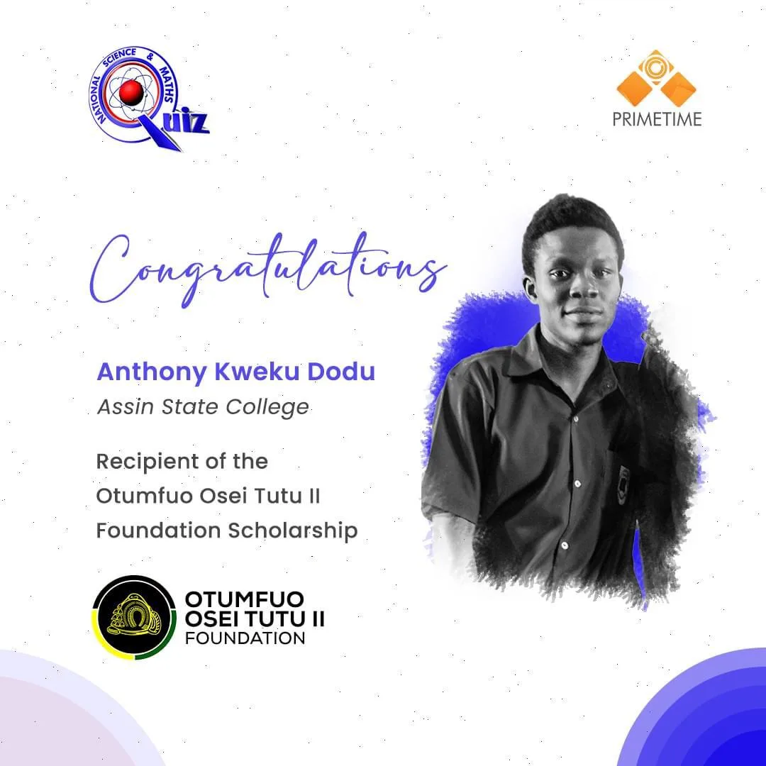 Otumfour Scholarship Award for Tony