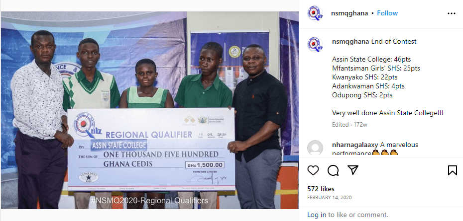 Assin State College vs Mfantsiman Girls' SHS NSMQ Results