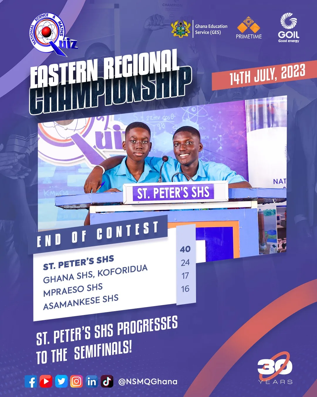 Eastern Regional Championship Quarterfinal Results - Contest 3