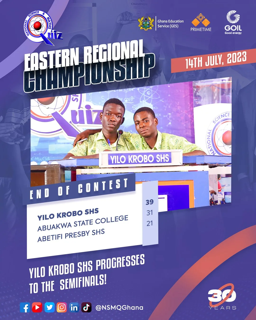 Eastern Regional Championship Quarterfinal Results - Contest 5