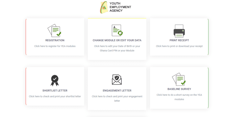 YEA Application Homepage