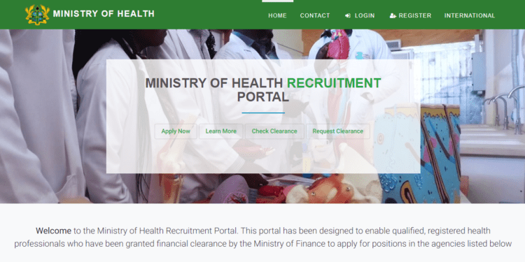 Ministry of Health Recruitment Portal 2023-2024-2025