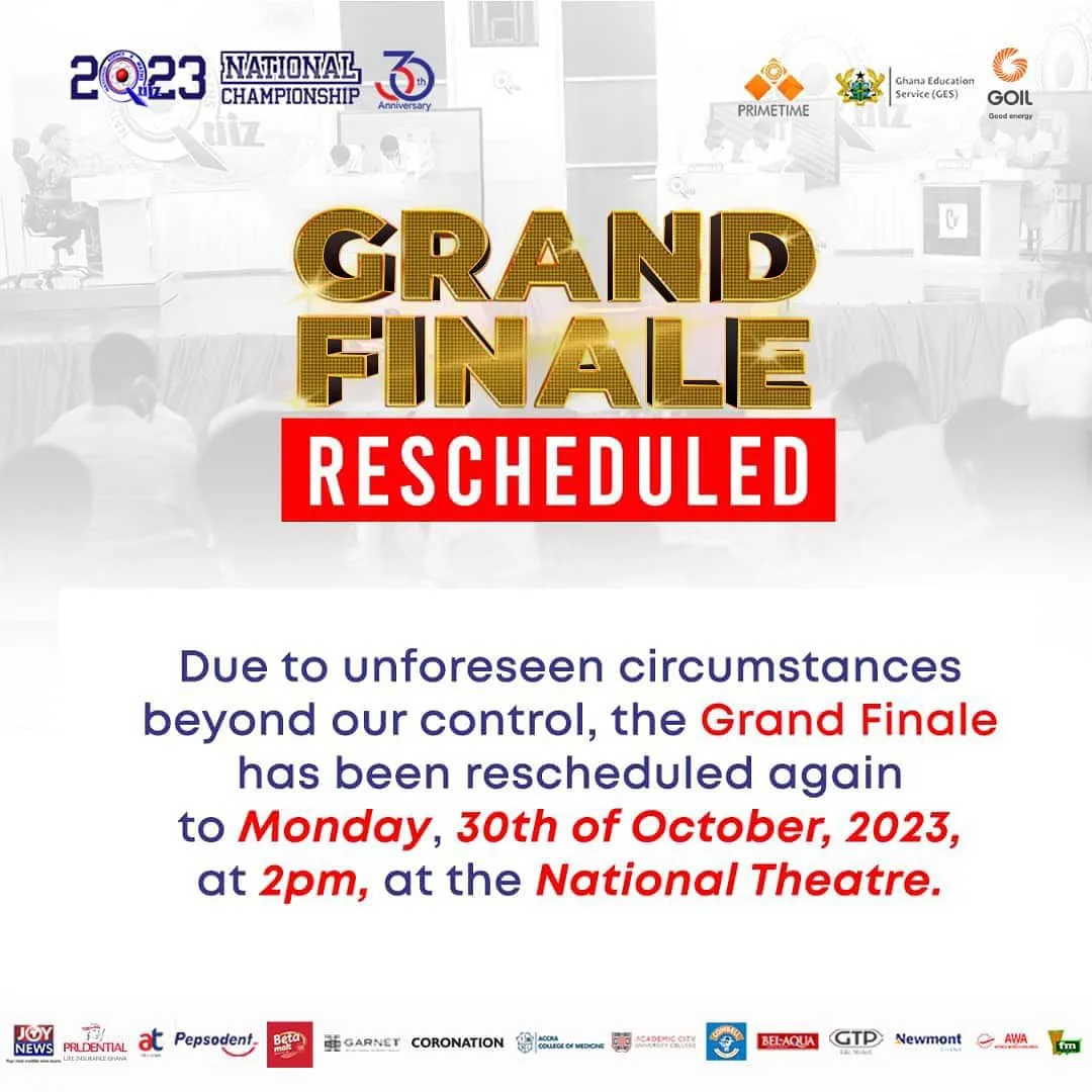 NSMQ 2023 grand finale rescheduled again
