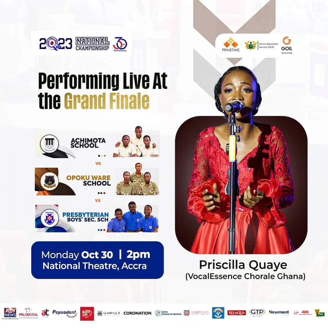 Priscilla Quaye is set to mesmerize the audience with a live performance at NSMQ 2023 grand finale