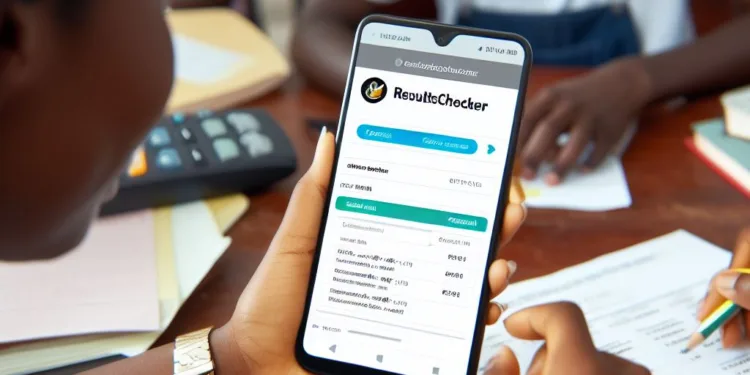 using the phone to purchase a voucher at resultschecker.com.gh