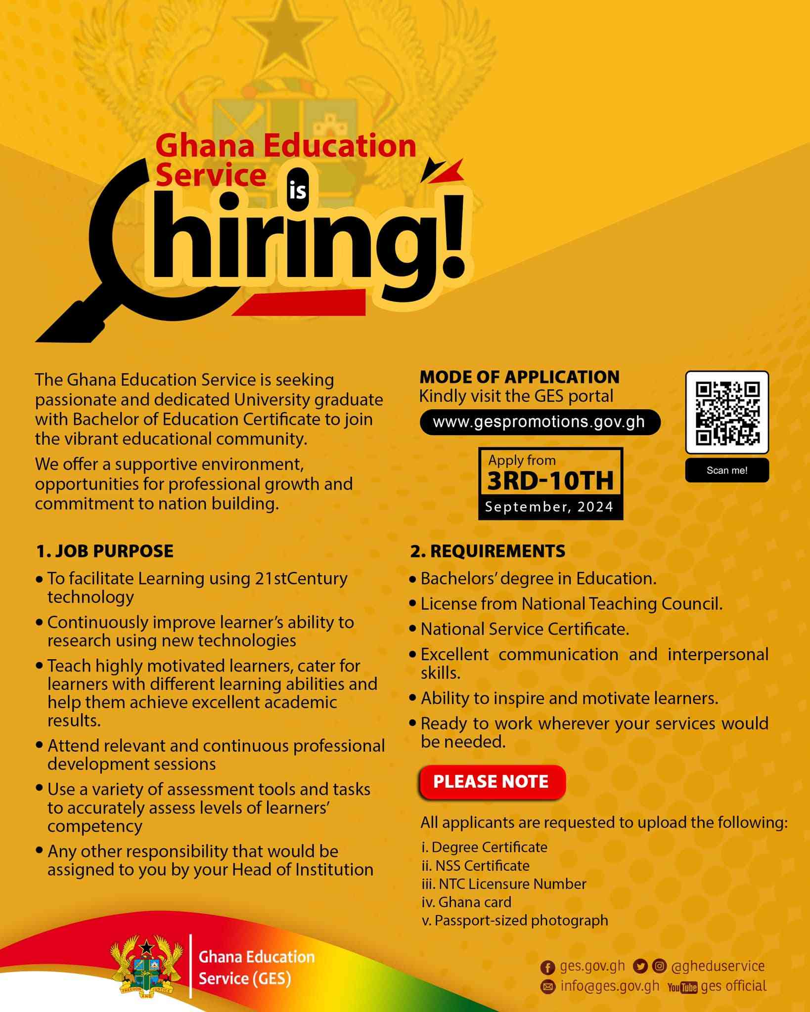GES 2024 University Graduates Recruitment Announcement