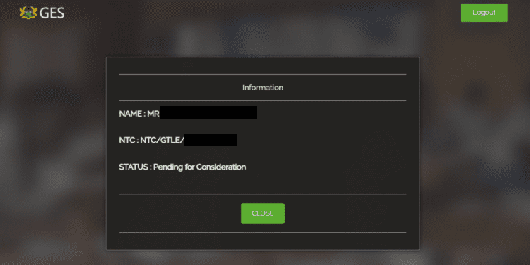 GES Recruitment Status