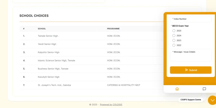 CSSPS Reporting Chat Bot