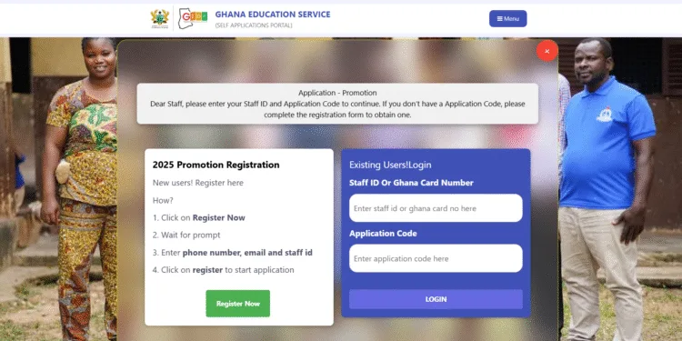 New 2025 GES Promotion Application Portal Interface