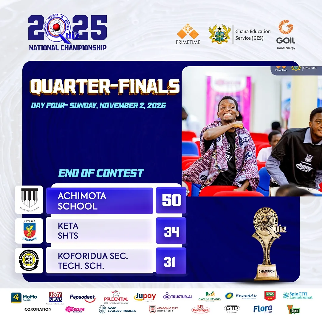 Achimota School secure a spot in the semi-finals.