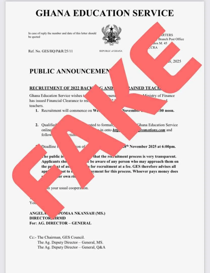 GES recruitment of 2022 backlog & 2023 trained teachers