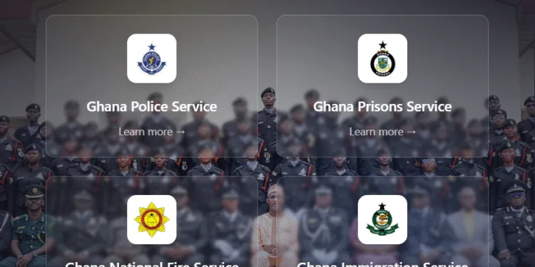 Ghana Security Services Recruitment Portal