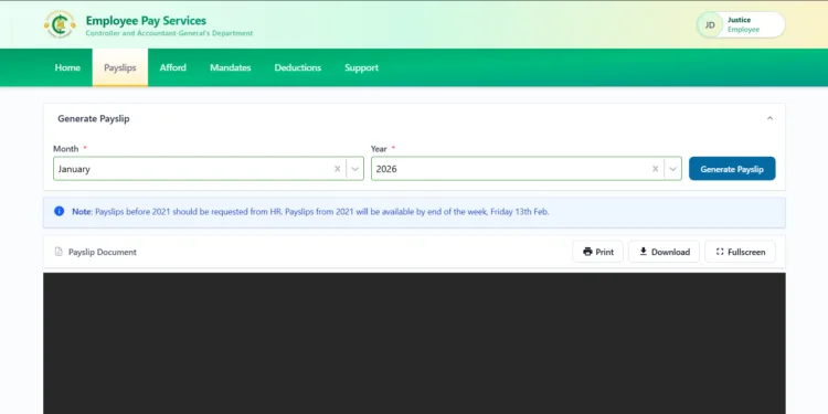 Download CAGD Payslip On New Portal