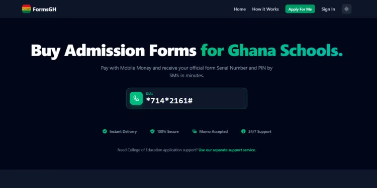 Buy Admission Forms for Ghana Schools