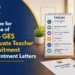 2026 GES Graduate Teacher Recruitment Appointment Letters