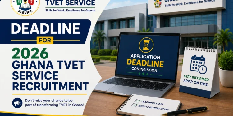 Deadline For 2026 Ghana TVET Service Recruitment