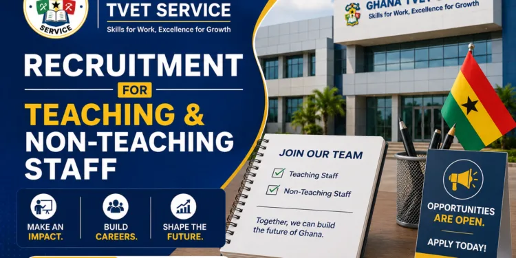 Ghana TVET Service Recruitment For Teaching & Non-Teaching Staff