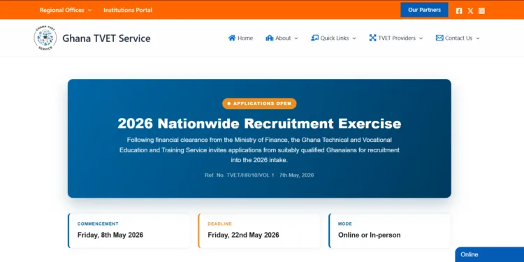 Ghana TVET Service Recruitment Portal