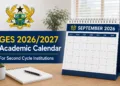 GES 2026/2027 Academic Calendar For Second Cycle Institutions