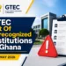GTEC List Of Unrecognized Institutions In Ghana