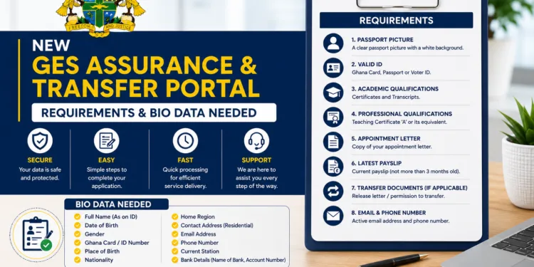 New GES Assurance & Transfer Portal - Requirements & Bio Data Needed