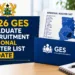 2026 GES Graduate Recruitment Regional Master List Update