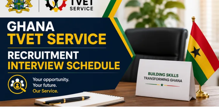 Ghana TVET Service Recruitment Interview Schedule