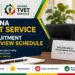 Ghana TVET Service Recruitment Interview Schedule