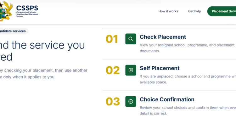 CSSPS Self Placement