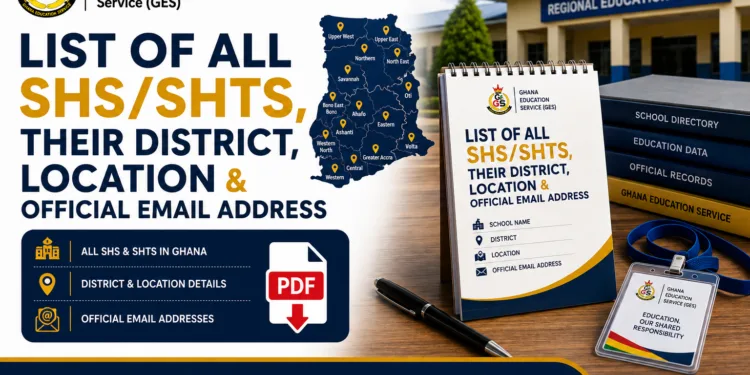 List Of All SHS/SHTS, Their District, Location & Official Email Address - PDF