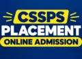 CSSPS Placement Online Admission