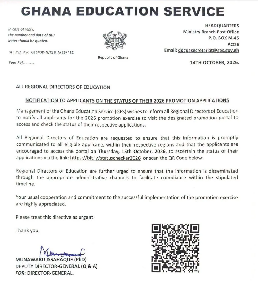 GES Promotion Status Checker Portal _ 2026